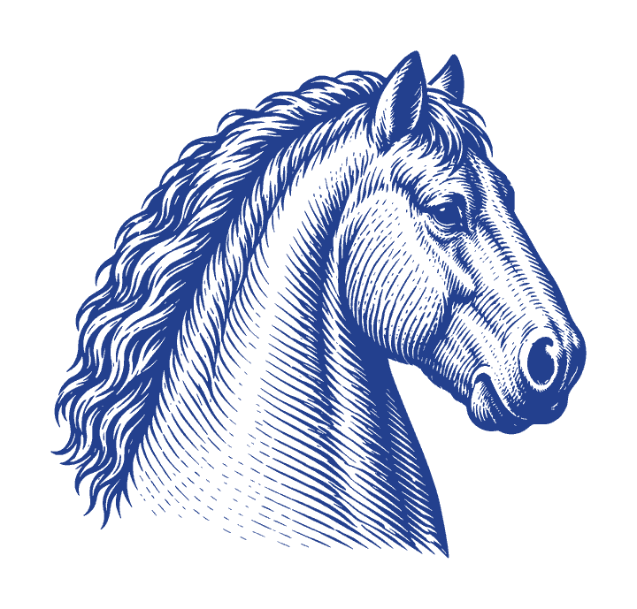 The GADANA mark: an engraved head of a heavy draught horse